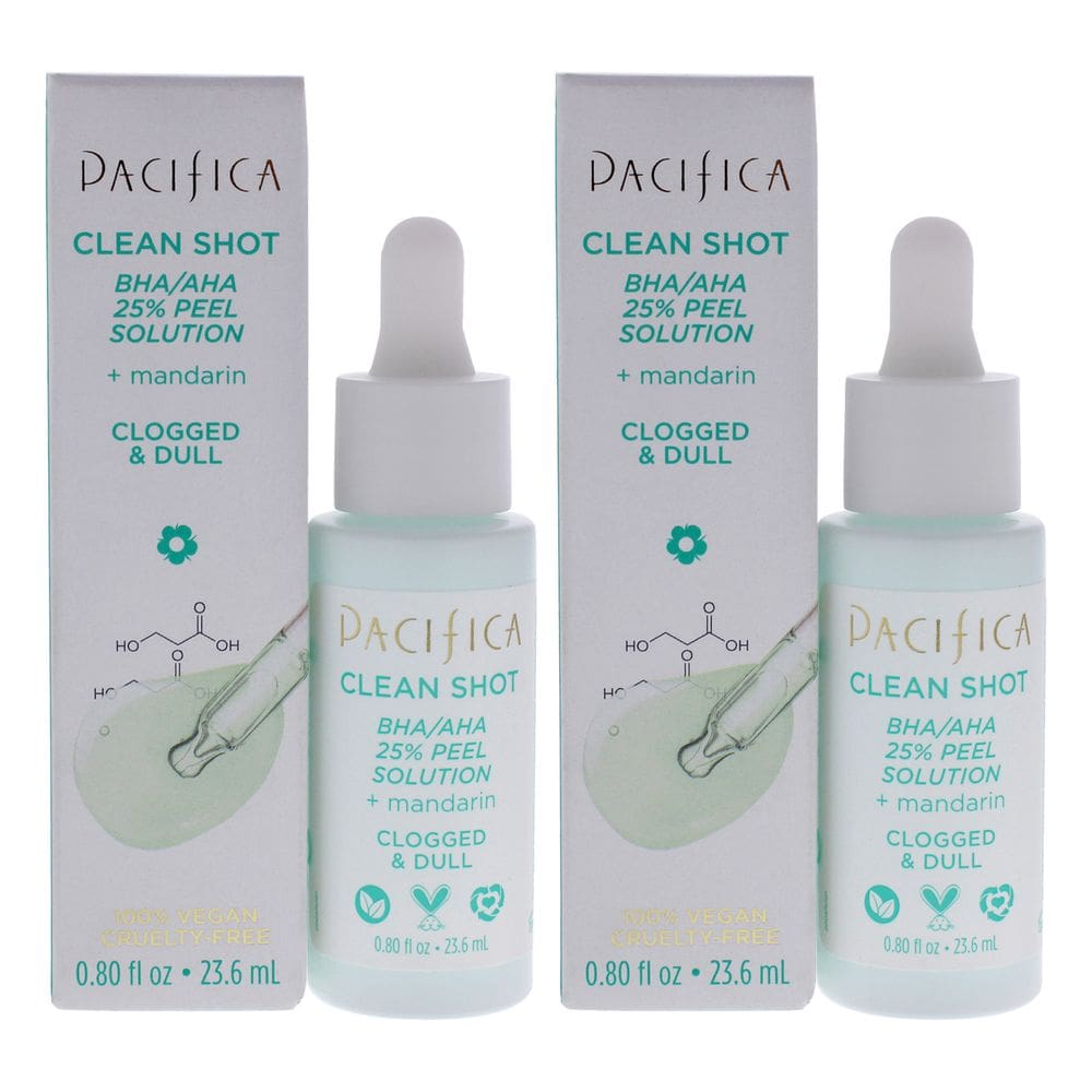 Peel Solution Pacifica Clean Shot BHA-AHA 25% 30 ml Pacote com 2