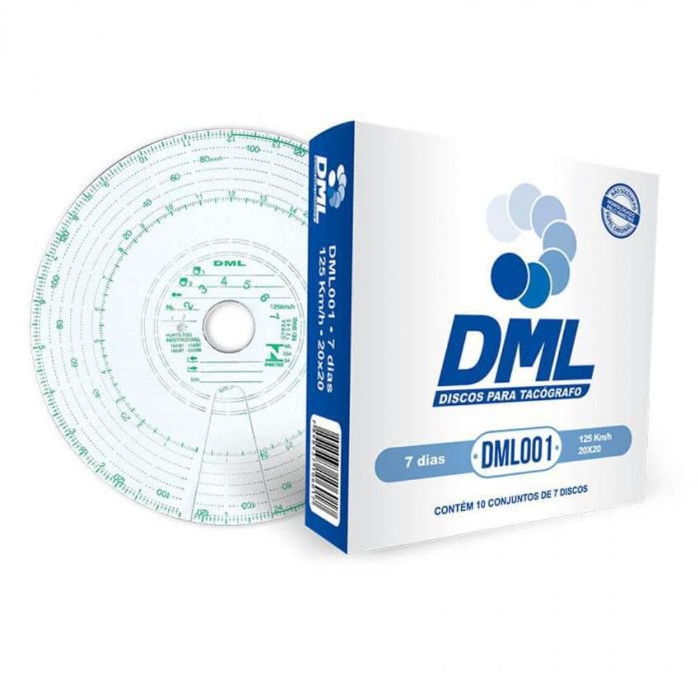 Disco De Tacógrafo Semanal 125X7 10 Jogos