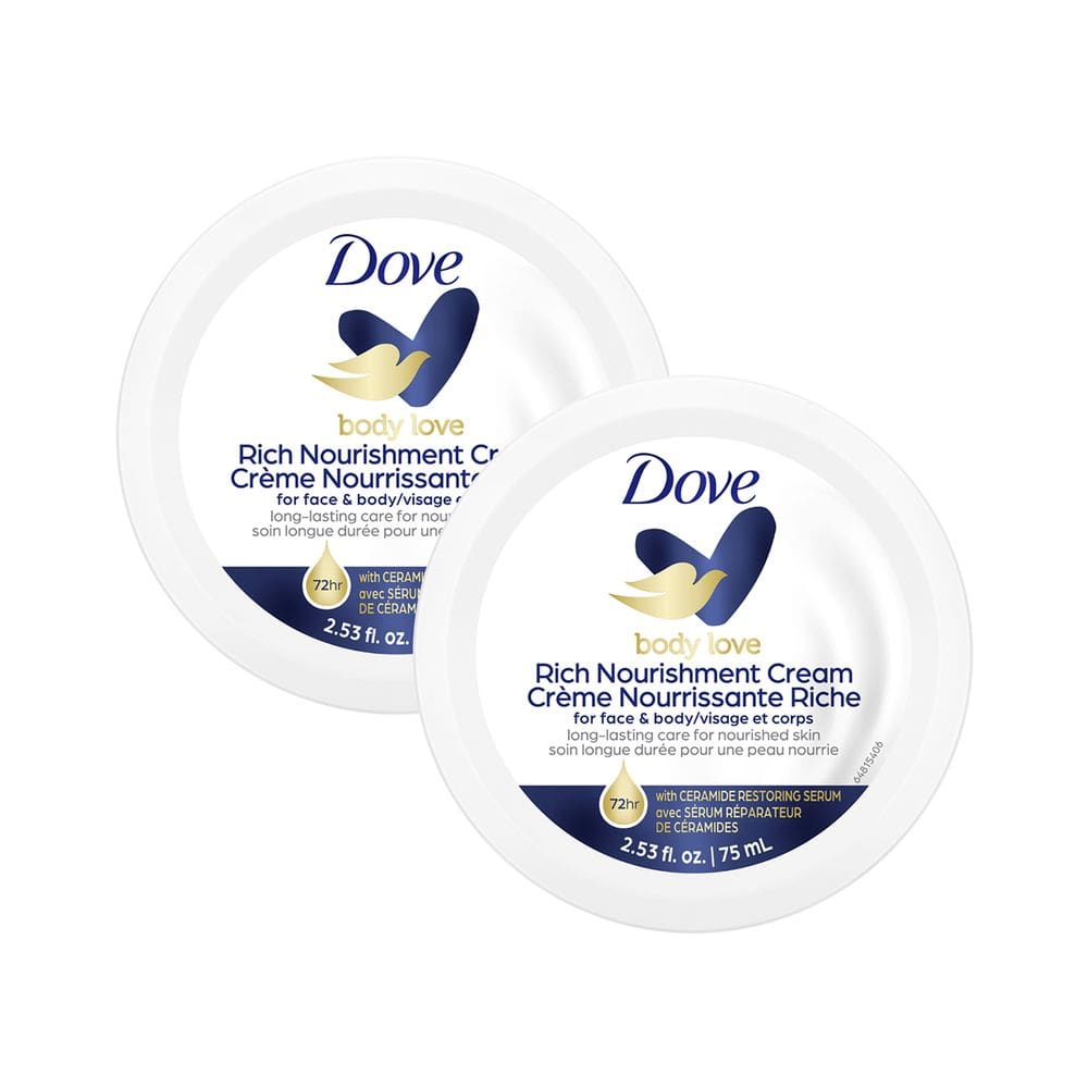 Pacote de 2 Cream Dove Rich Nourishment de 75 ml para unissex