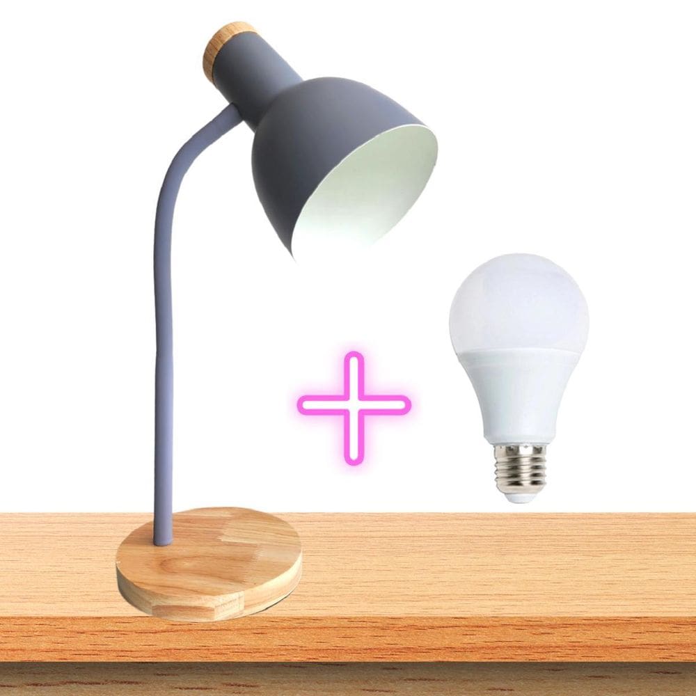 Luminária Mesa Abajur 50Cm Articulada Flexível + Lâmpada Led