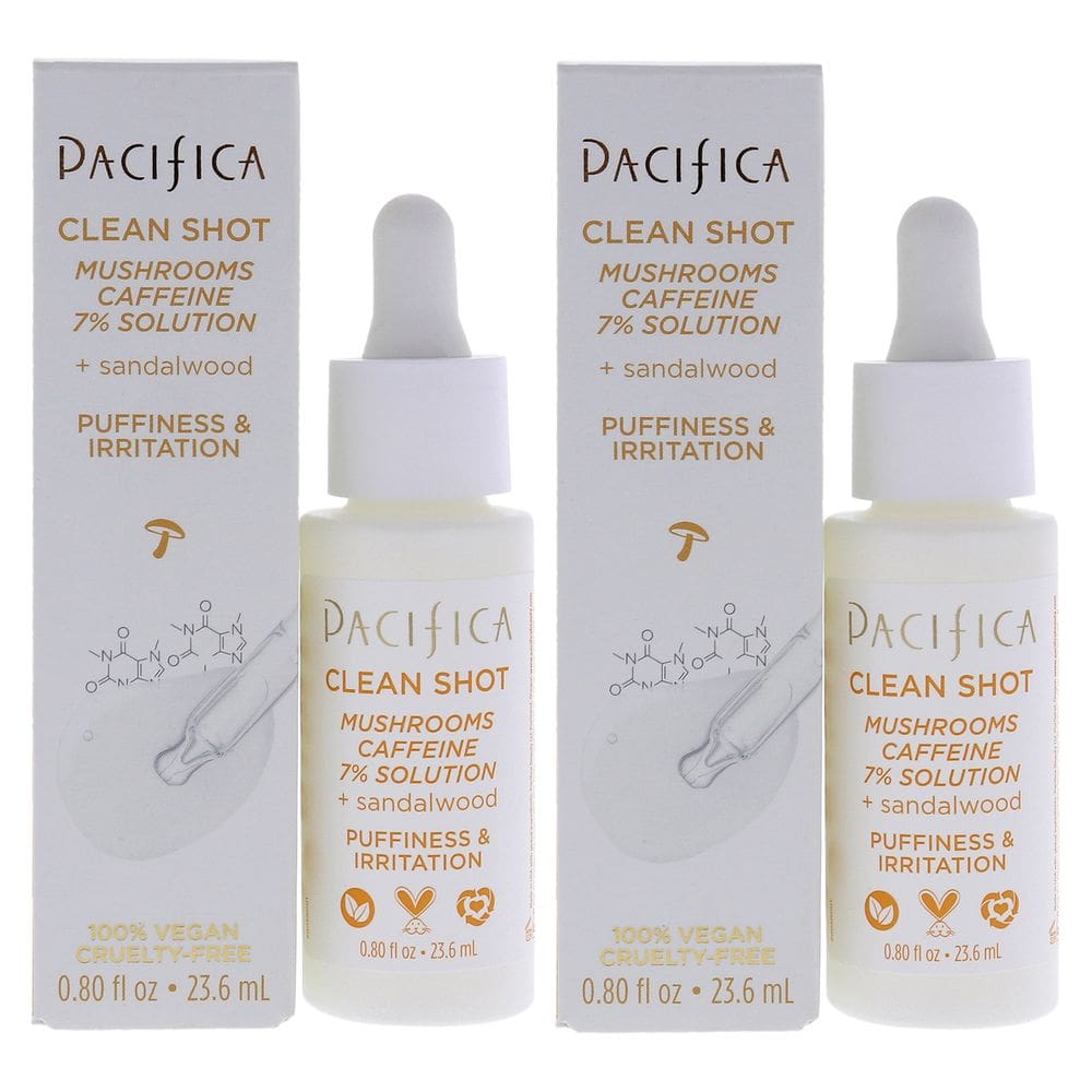 Solução Pacifica Clean Shot Mushrooms Cafeína 7% 60mL x2