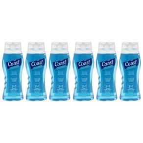 Sabonete para cabelo e corpo Coast 2 em 1 Classic Scent, pacote com 6