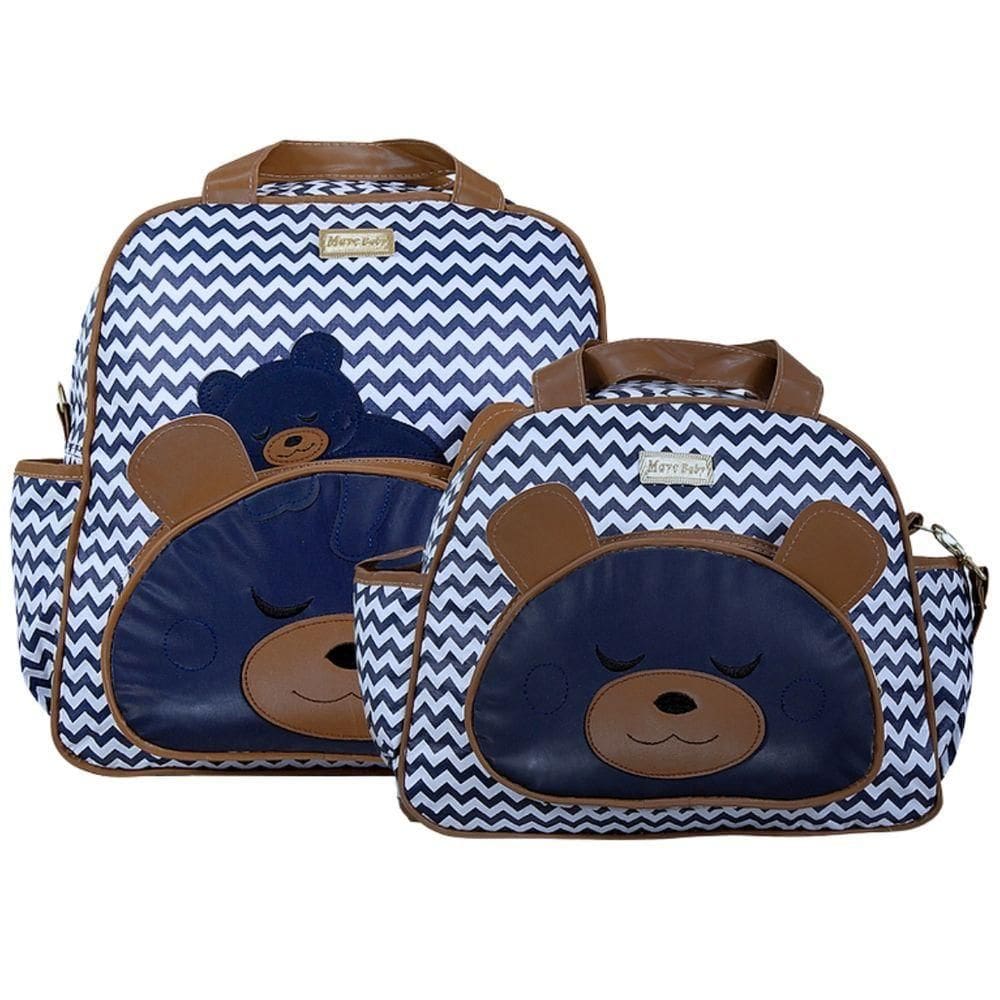 Kit Bolsas Maternidade Ursinho Baby Exclusive Azul Marinho