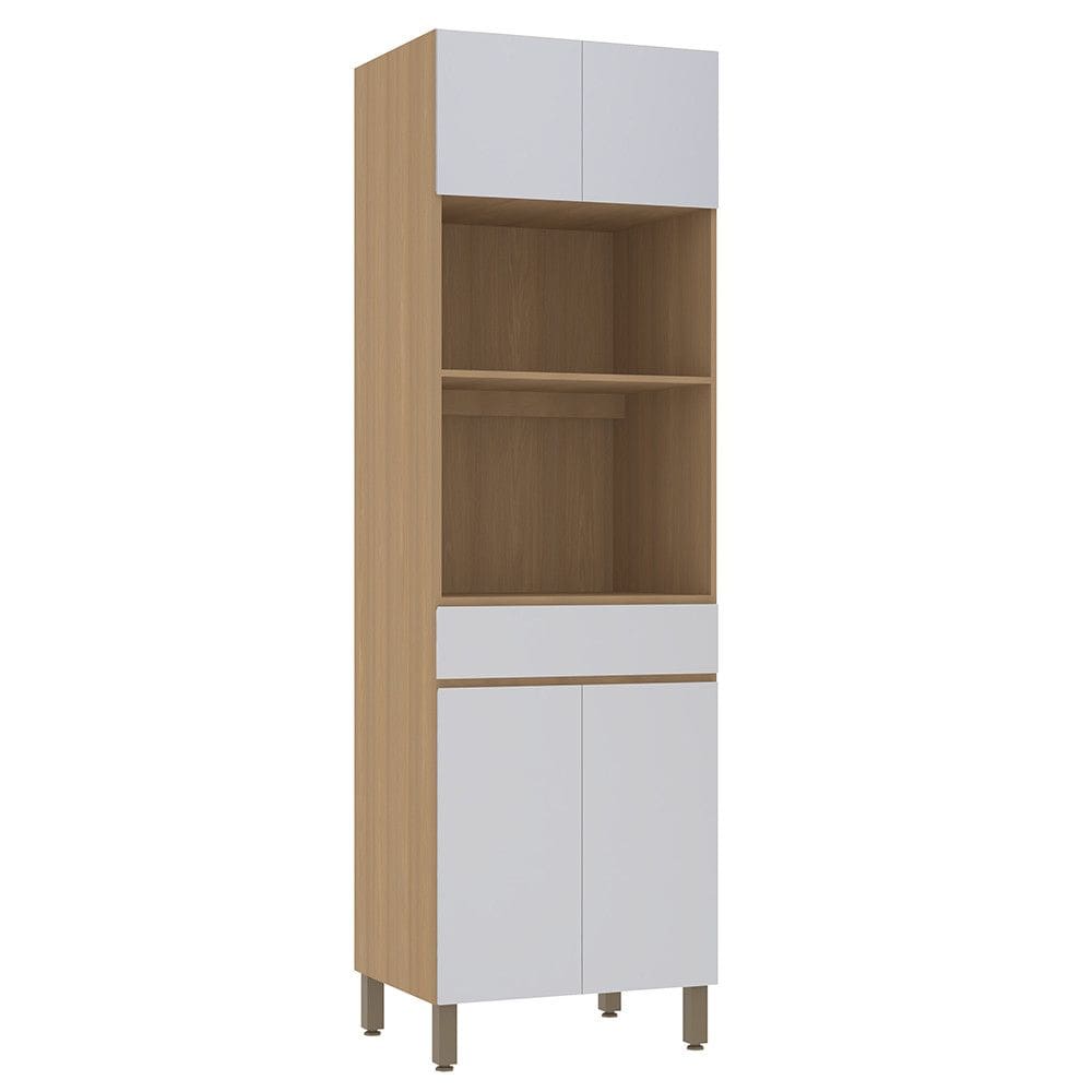 Paneleiro 70cm 4 Portas e 1 Gaveta com Espaço Torre Quente Slim Luciane Móveis