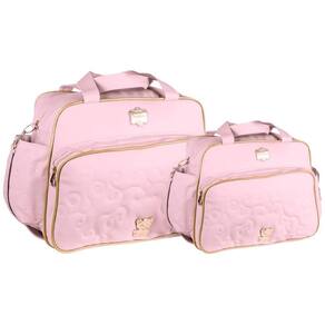 Kit Bolsas Maternidade Baby Ursinho Premium Rosa