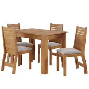 Conjunto de Mesa Sala de Jantar Place 1,10m 4 Cadeiras Veludo Viero