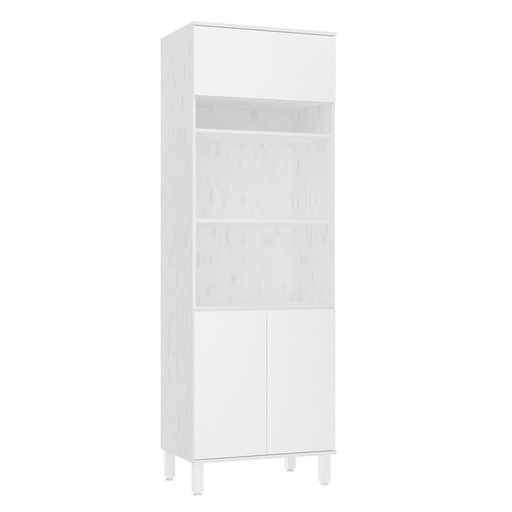 Paneleiro 70cm 3 Portas e 2 Nichos para Forno Microondas Dora Luciane Móveis
