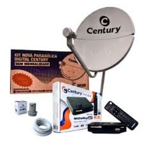 Antena Parabólica Bipartida Century 60 cm com midia B7 da Century