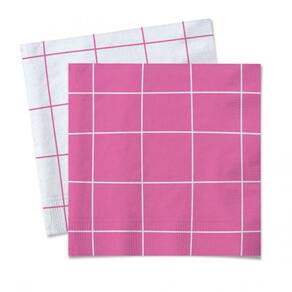 Guardanapo Happy Moments Hot Pink 24,5x24,5 Cromus 20un