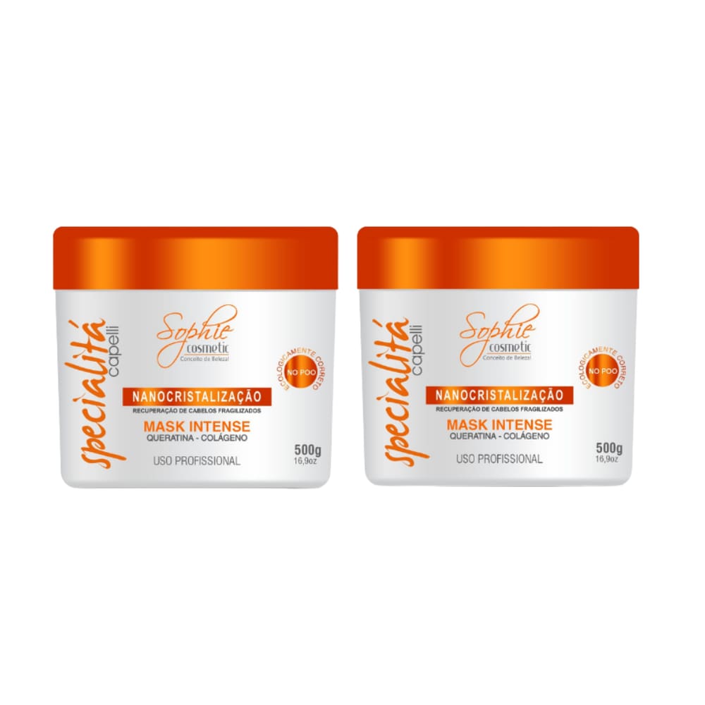 Kit 2 Máscaras Nanocristalização Specialitá 500g