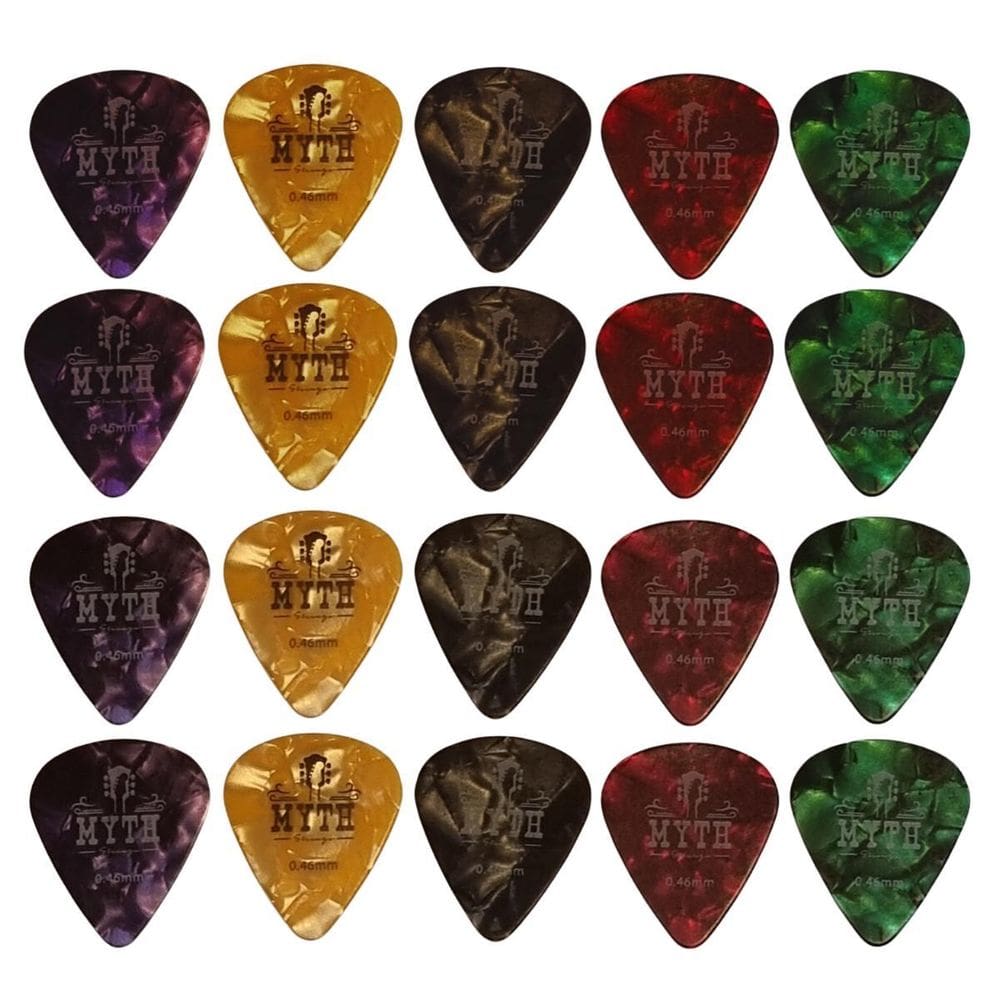 Kit 20 Palheta Celulóide Cores 0.46 Myth