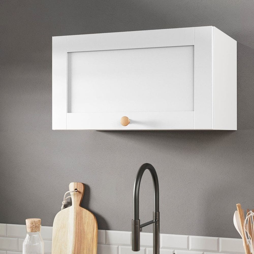 Armário Aéreo 1 Porta Basculante 60cm Arizona Cabecasa Madeiramadeira Branco