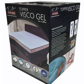 Topper Visco Gel F.A. Colchões 4cm King Alívio de Pressão