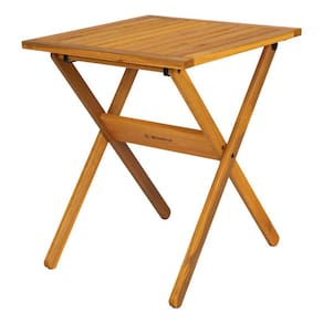 Mesa Dobravel Quadrada Jardim Varanda 72x60x60cm Em Madeira