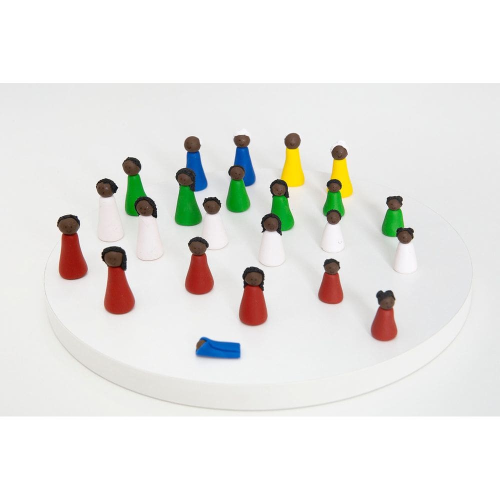 Kit Bonecos Família Sistêmica Biscuit - Afro - Bonecos para Constelação Familiar