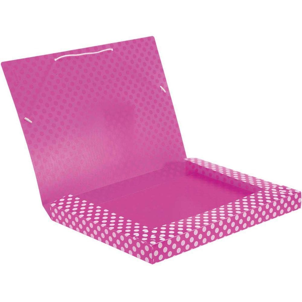 Pasta Aba Elástica Plástica Oficio 30Mm Rosa Soft
