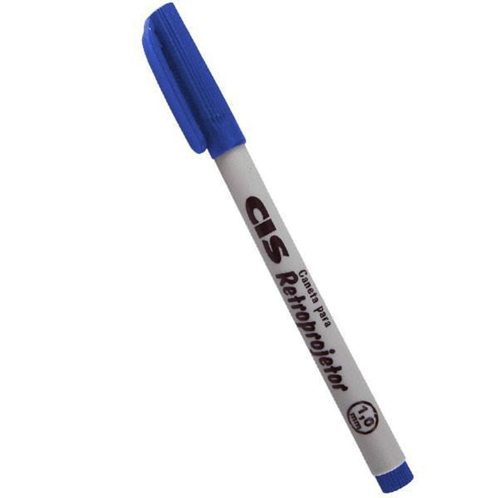 Caneta Retroprojetor 1.0Mm Cis Azul