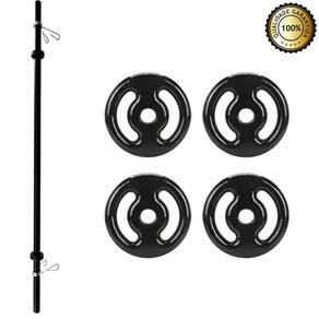 Kit Body Pump C/barra, 16kg Anilhas, Ferro Fundido, 120cm