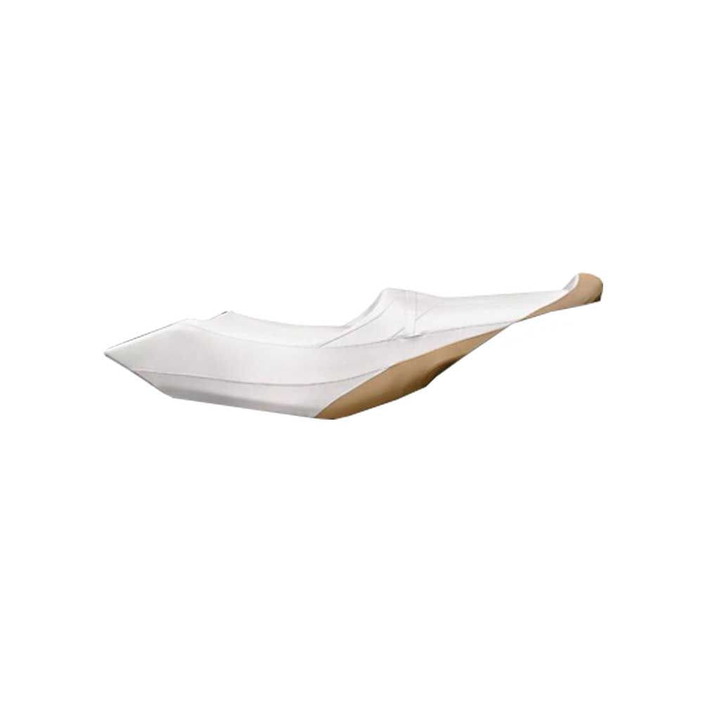 Couro Courvin Náutico Antimofo Branco/Dourado Escovado