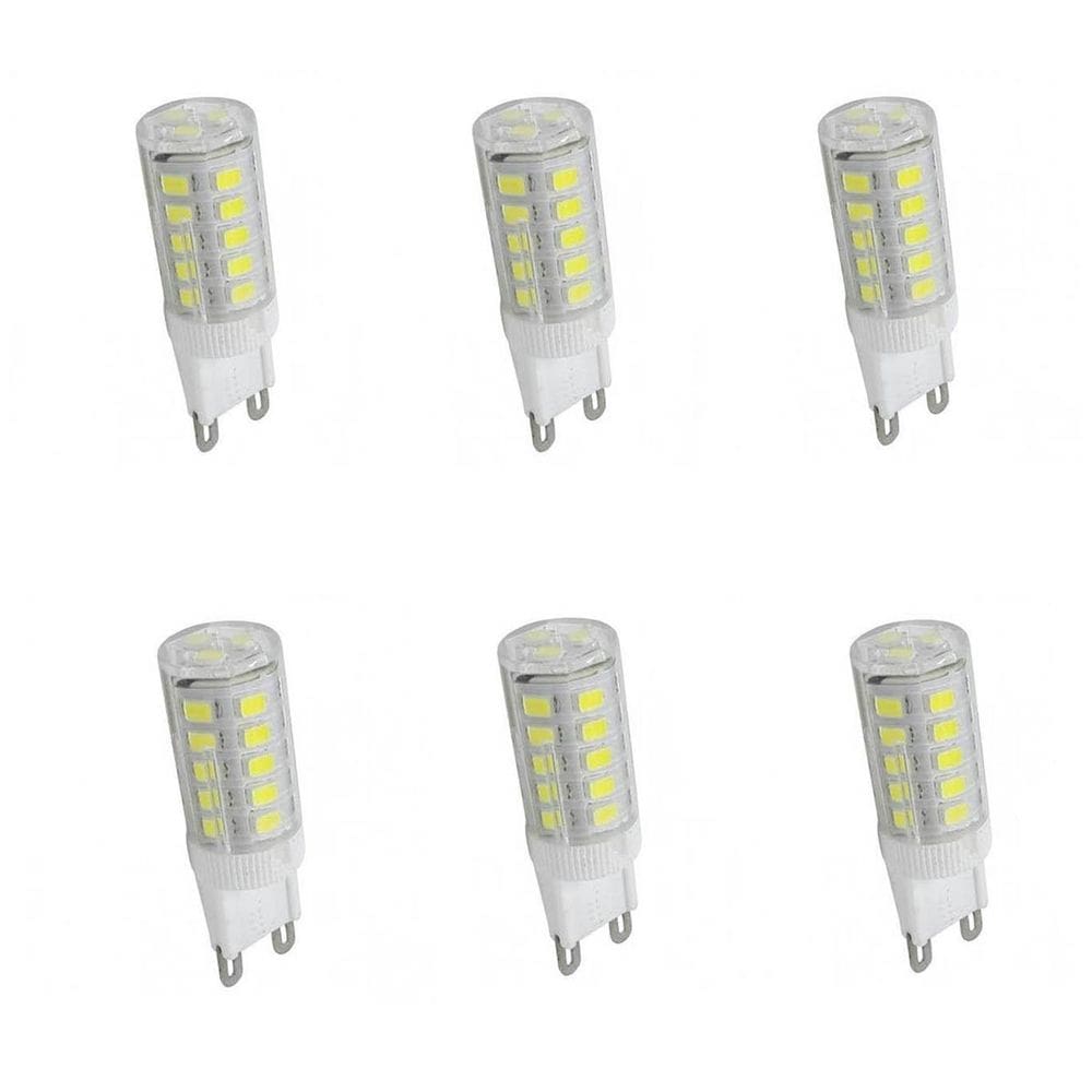Kit 6 Lampada Led G9 4W 110V 6500K Branco Frio Zan27