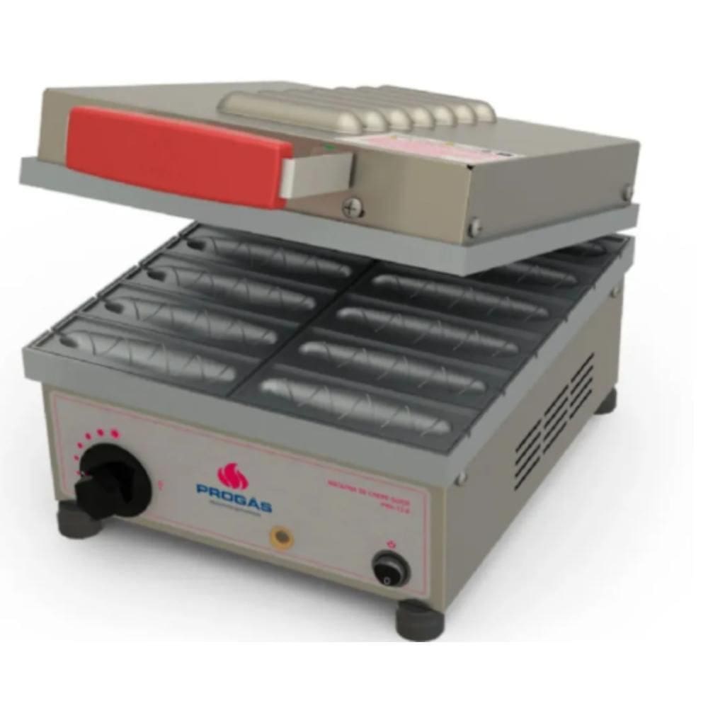 Prensa Crepe Suíço Elétrica Prk-12e 12 Cavidades 127v Progás Cor Aço Inoxidável