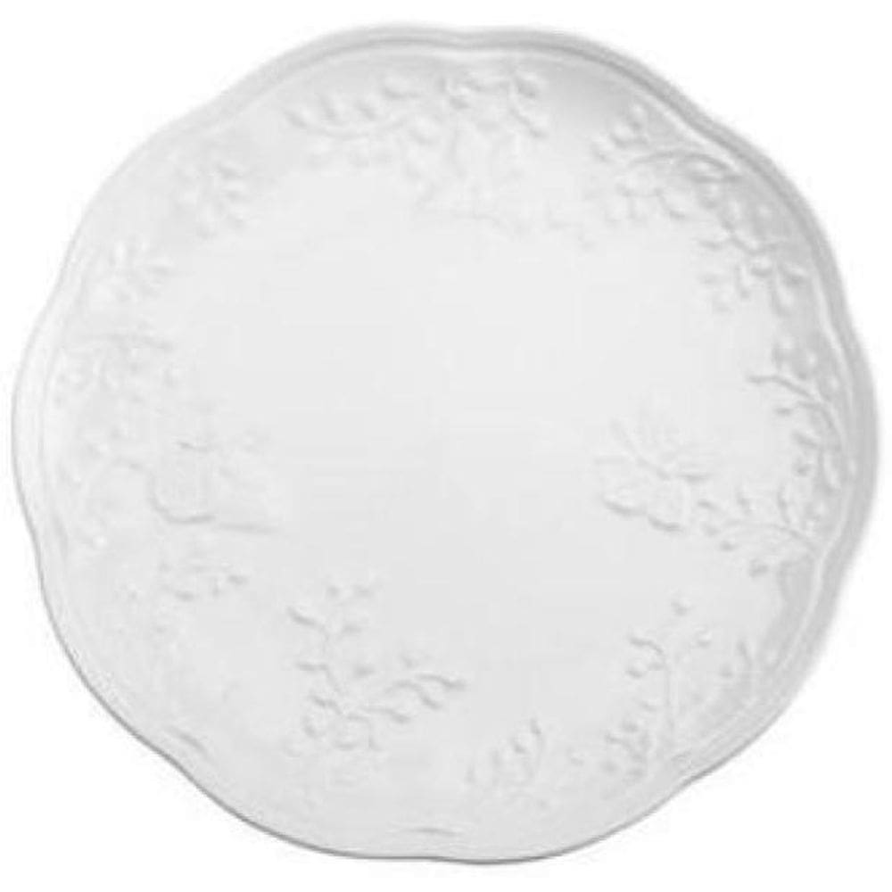 Prato De Sobremesa Porcelana New Bone Butterfly Flower Branc