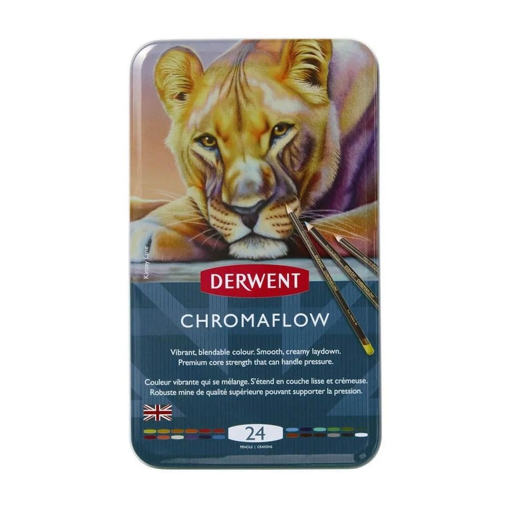 Lápis De Cor Derwent Chromaflow Com 24 Cores