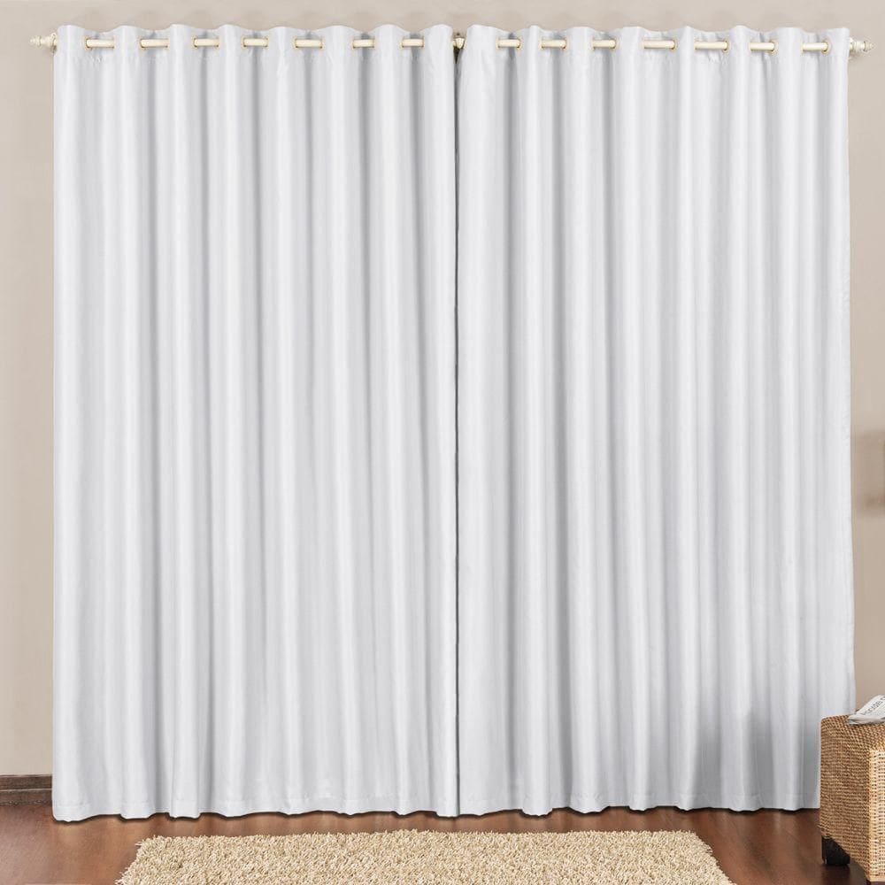 Cortina 2 Mts Quarto Escritório Blackout Trilho Comum Branca