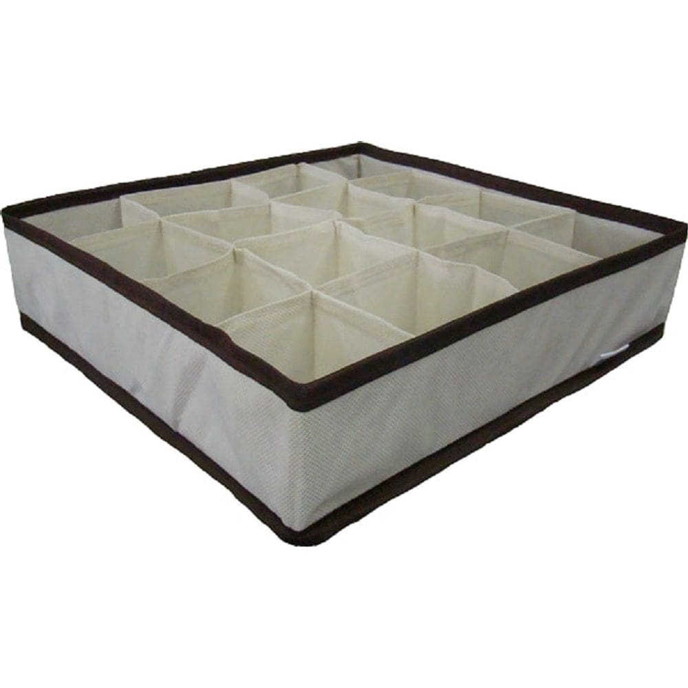 Organizador de Gavetas 36X36 c/ 16 divisões Bege/Marrom