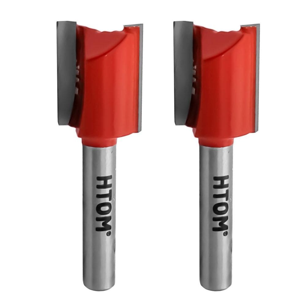 Kit 2 Fresa Reta 16Mm Haste 1/4 Corte Duplo Metal Duro Tupia