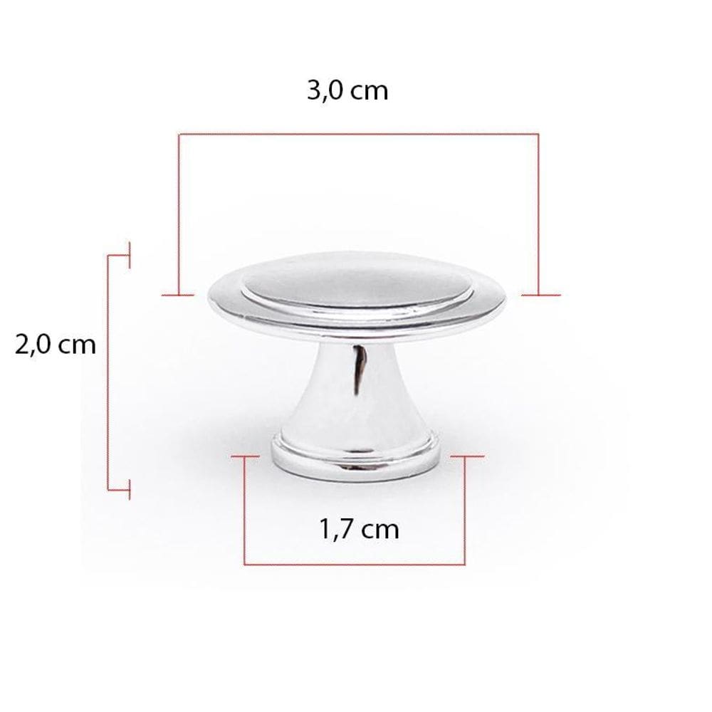 Puxador Redondo Flor Em Metal Móveis Kit 12 Unidade Guarda