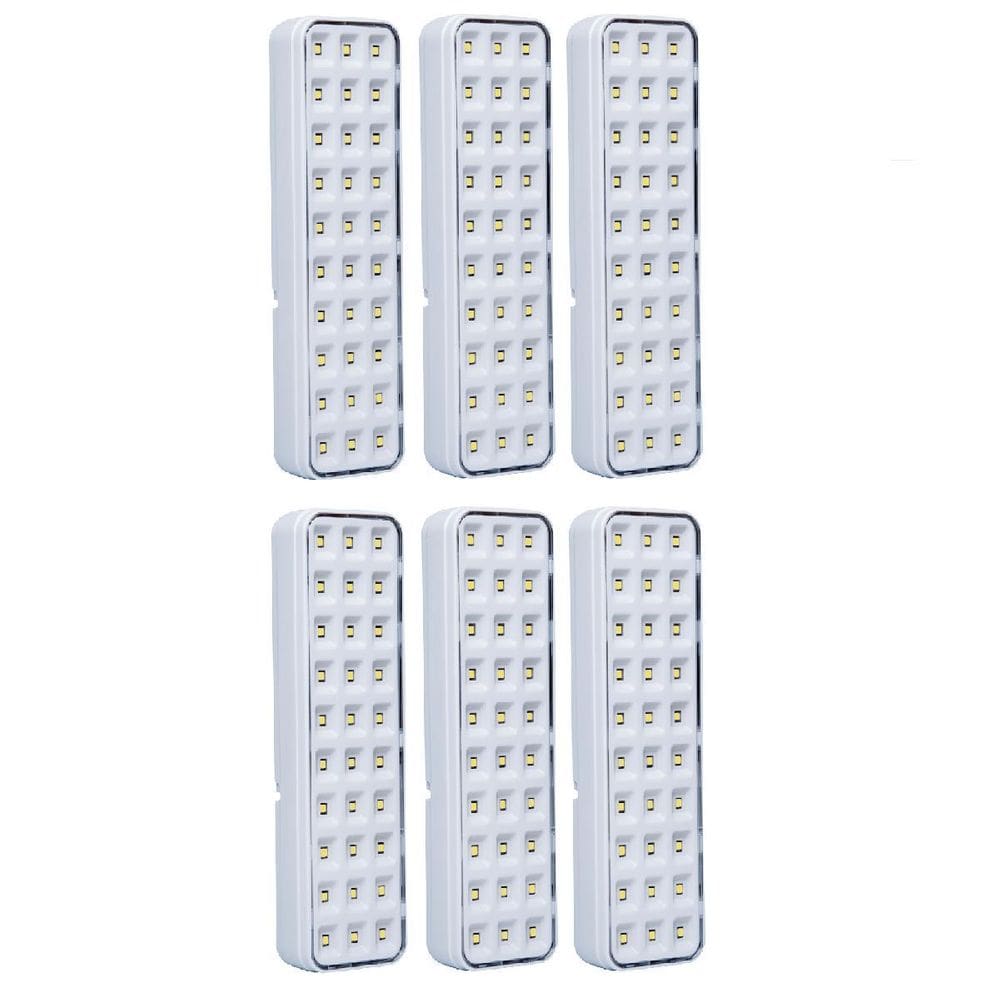 Kit 06 Luminária Luz Emergência Lde30 Led Intelbras Autônoma