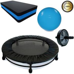 Kit Aeróbico Mini Jump + Step + Bola 55 Cm + Roda + Capa