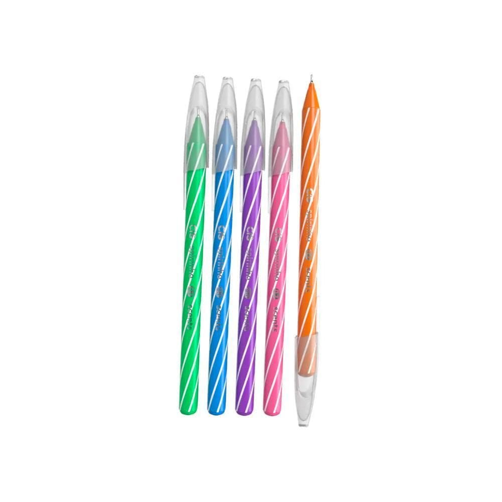 Caneta Esferográfica Spirinho - Cis - 0.7Mm 5 Cores