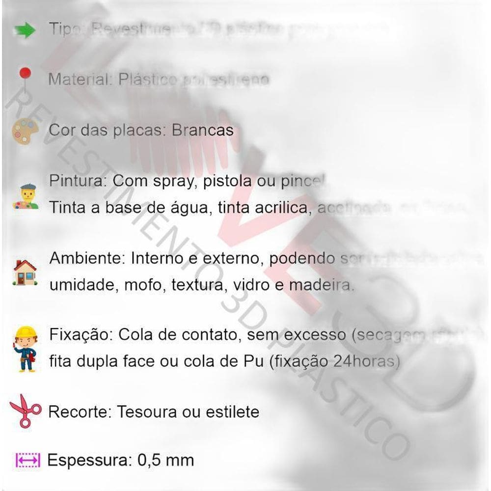 24 Placas Revestimento 3D Decorativo 50X50Cm 0,5Mm Piramidal