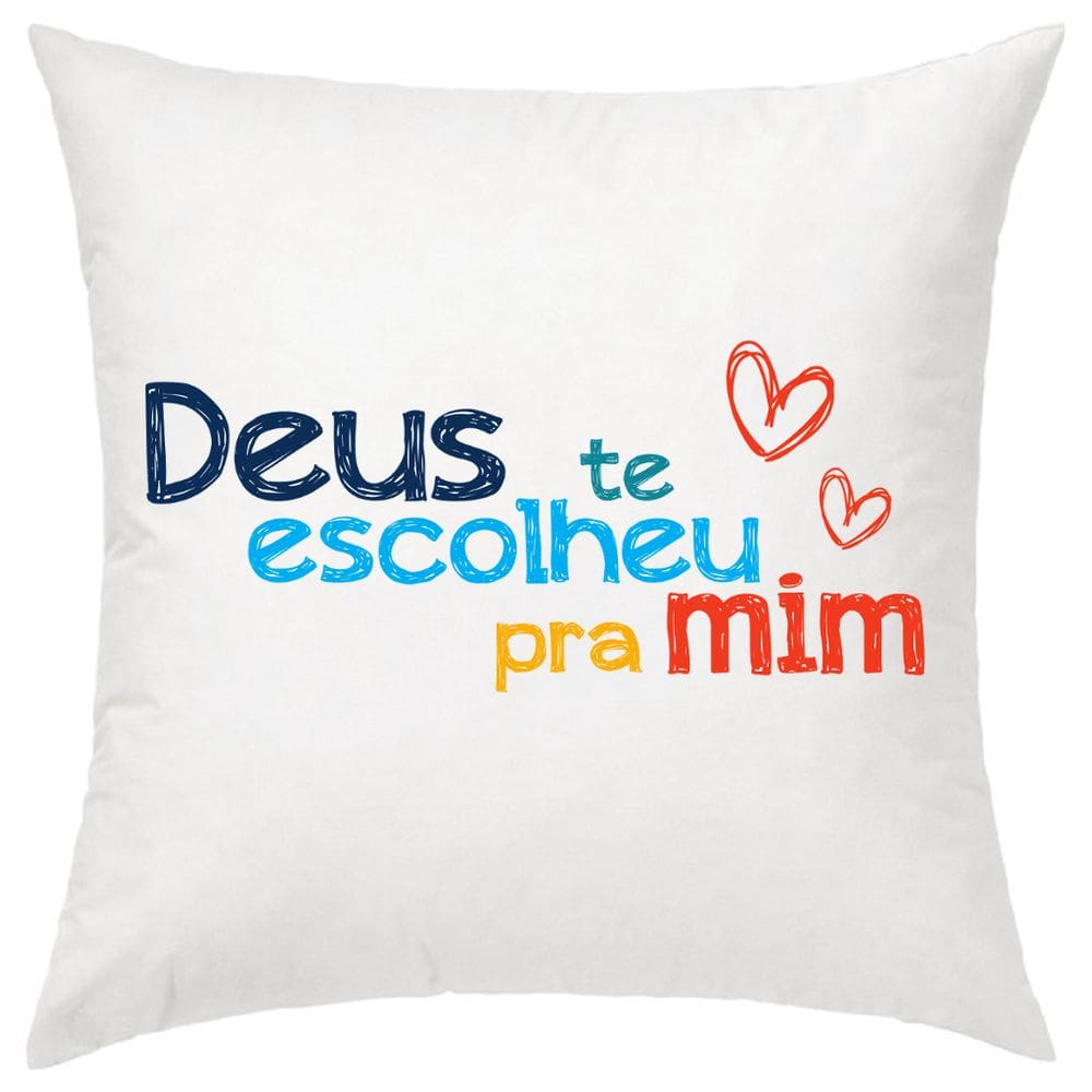 Almofada Decorativa Namorados Deus Te Escolheu 30 X 30 Cm
