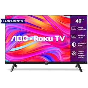 Smart TV AOC 40 Polegadas Full HD Roku TV 40S5045/78G