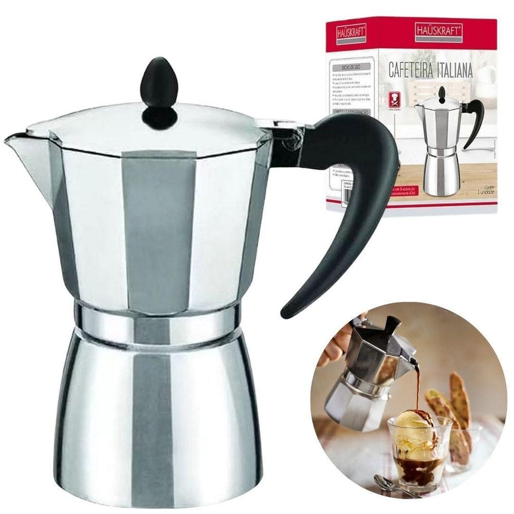Cafeteira Italiana Alumínio 9 Xícaras Expresso Manual 380Ml