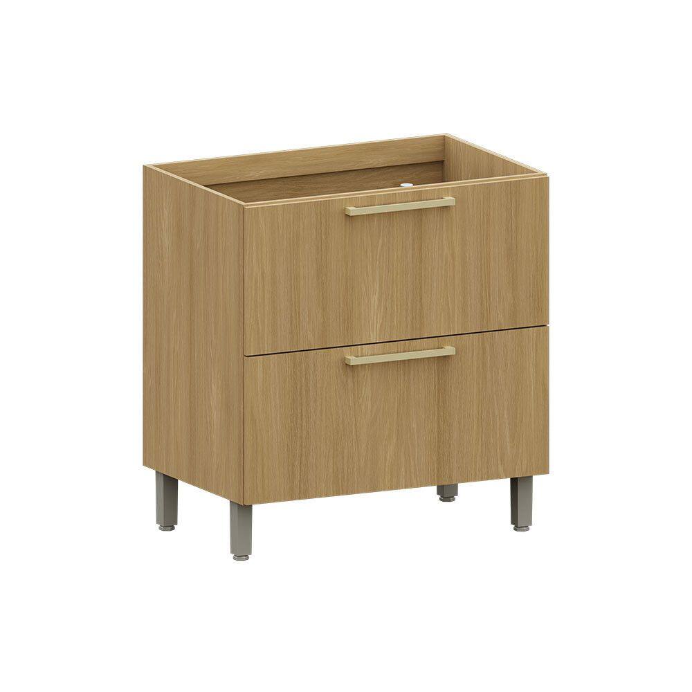 Balcão de Cozinha 80cm 1 Porta 2 Gavetas Elegance Luciane Móveis