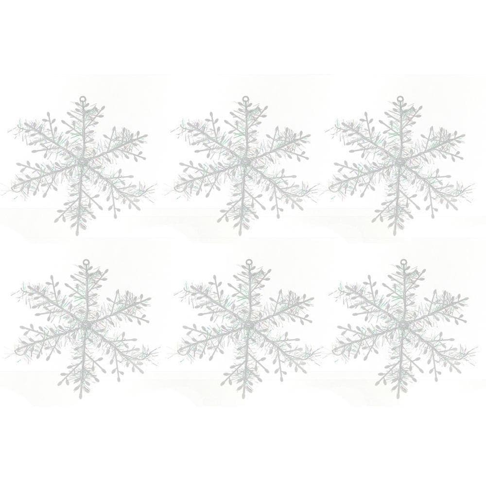 Kit De Flocos De Neve 3D Decoração Festa Gelo 6Cm 60Un