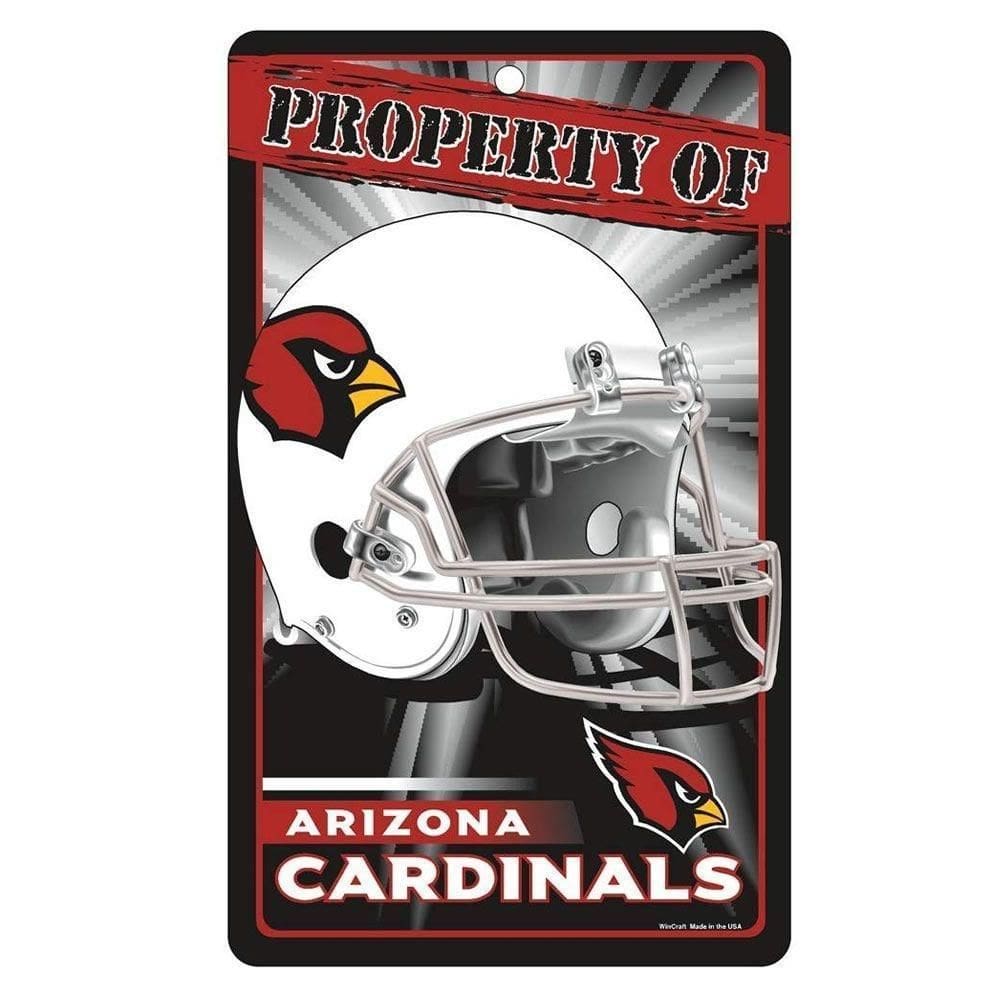 Placa Decorativa 18X30Cm Arizona Cardinals Nfl