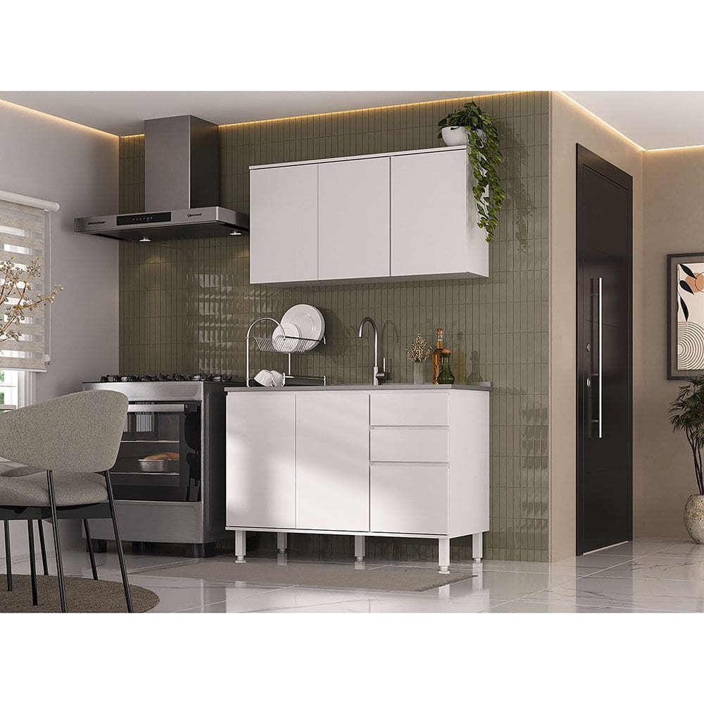 Cozinha Modulada Campacta 2 Peças sem Tampo Dora Luciane Móveis