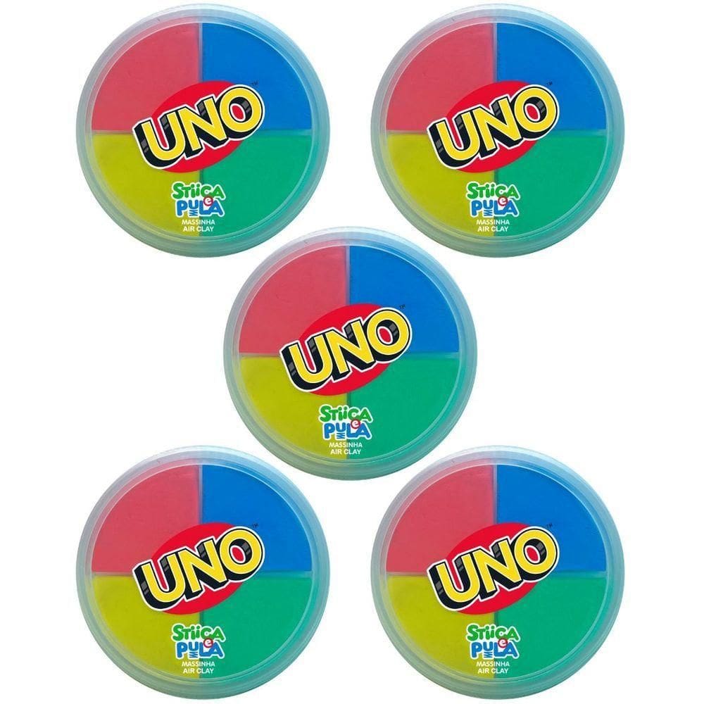 5x Stiica E Pula Massinha Air Clay 20g Uno - Doce Brinquedo