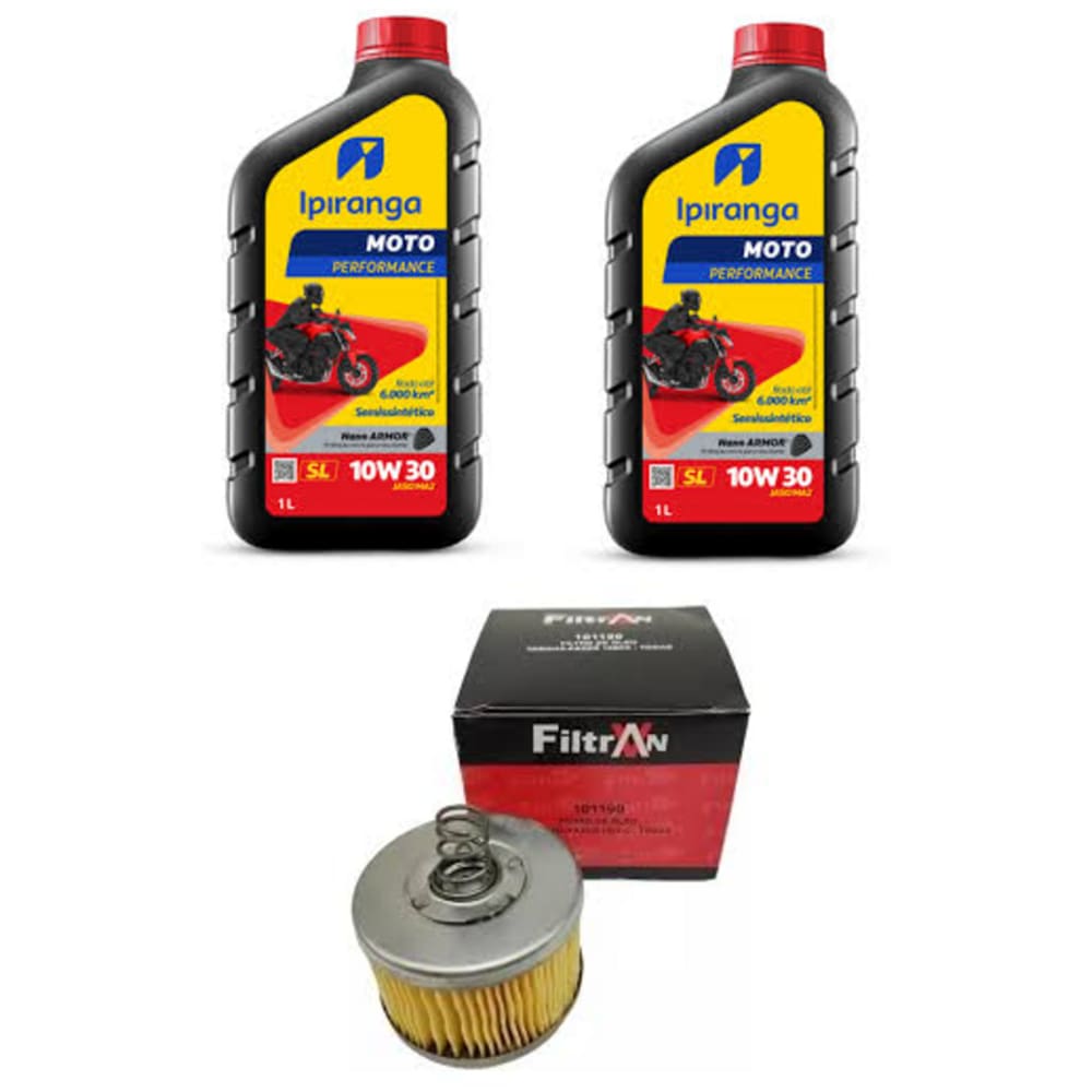 Kit Completo Troca Óleo 2L Ipiranga 10W30 Semissintetico 4T + 1 Filtro Twister Xre 300