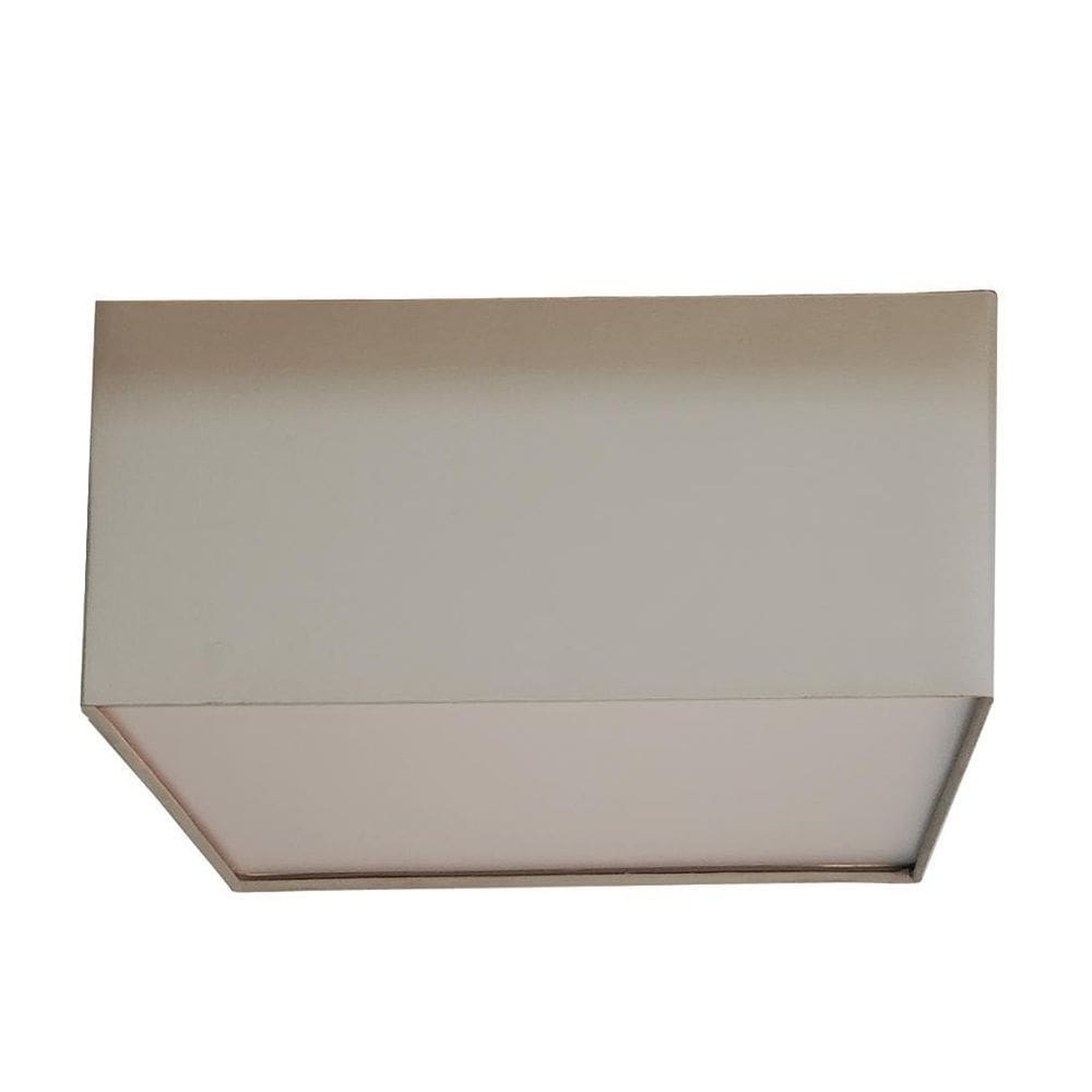 Plafon Quadrado Cúpula Tecido 30x30x15 Cinza6016