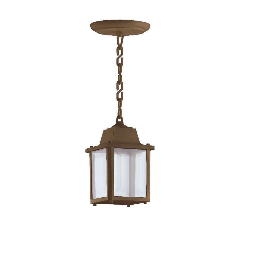Kit 8 Un Luminaria Pendente Externo Colonial Marrom Alz15