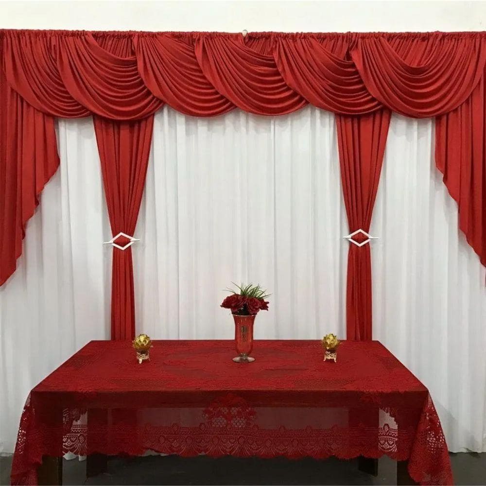 Cortina Sedução Varão Em Malha 4,00X2,60M Sala Vermelha