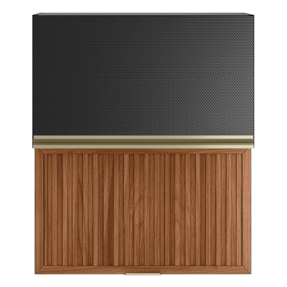Armário Aéreo 1 Porta Mdf 1 Porta Ripada Basculante 60cm Proença Nogueira/Carbono Prime