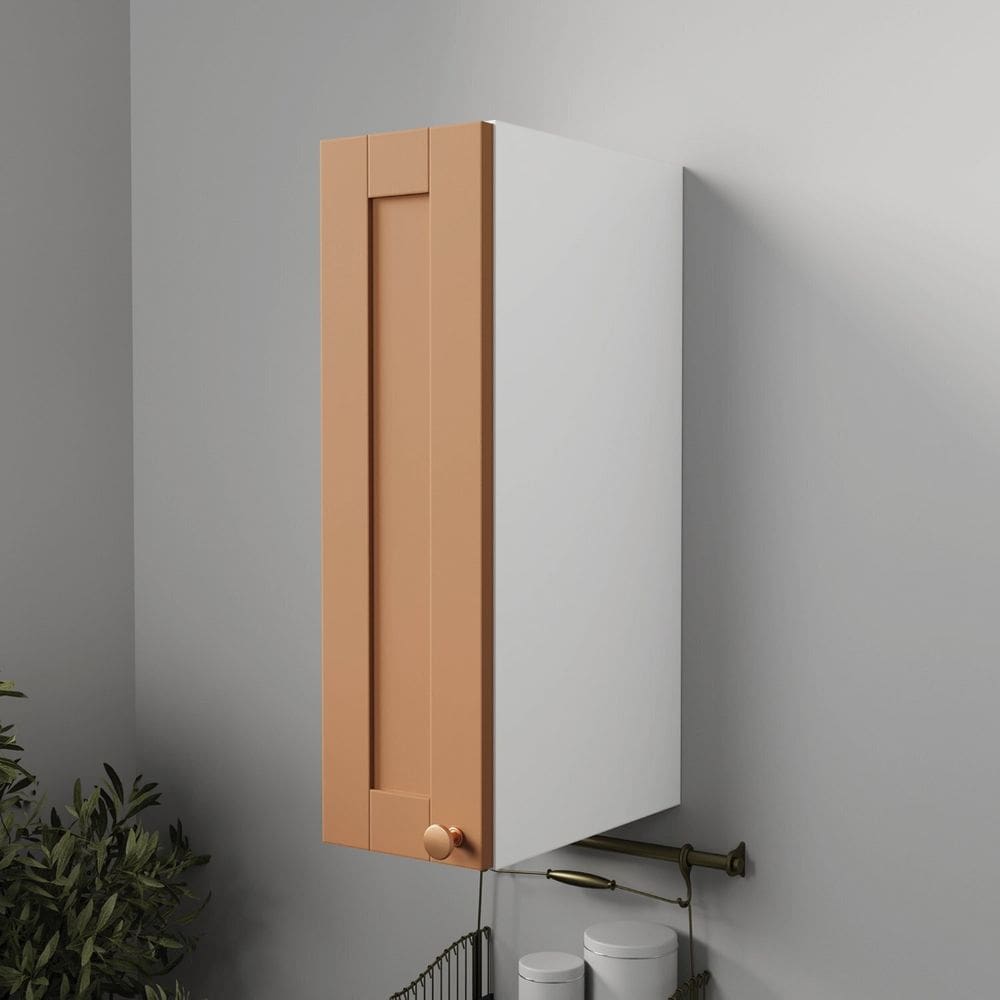 Armário Aéreo 1 Porta 20cm Arizona Cabecasa Madeiramadeira Branco/Terracota