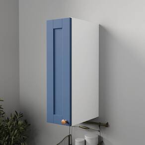 Armário Aéreo 1 Porta 20cm Arizona Cabecasa Madeiramadeira Branco/Azul